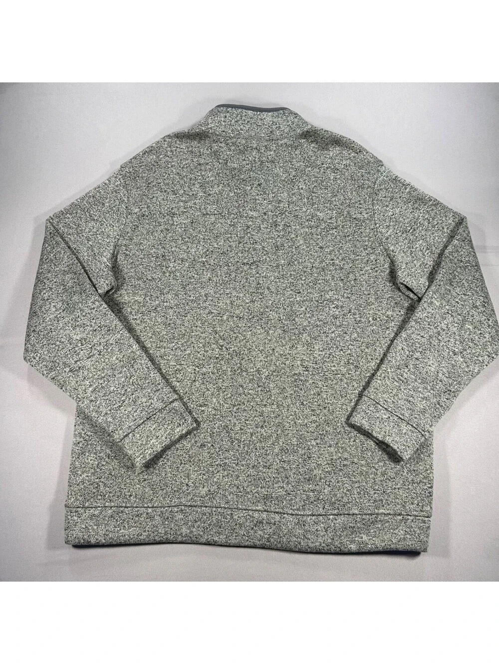 Eddie Bauer Men’s 1/4 Snap Fleece Pullover Sweater Sz XL Polyester Grey